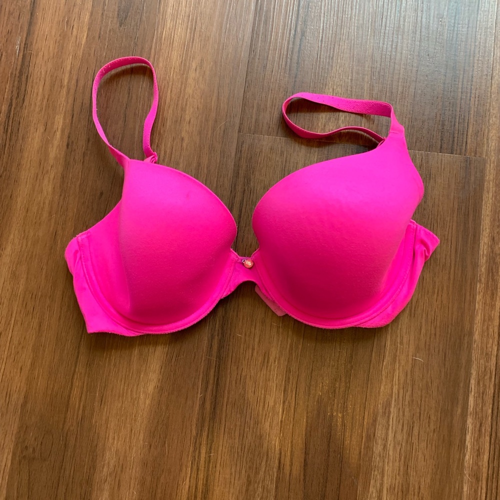 Victoria’s Secret lined Demi hot pink bra